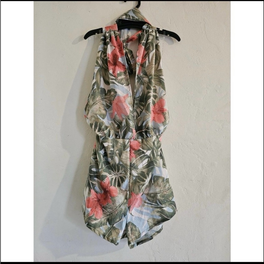 Haute Monde Tropical Print Romper